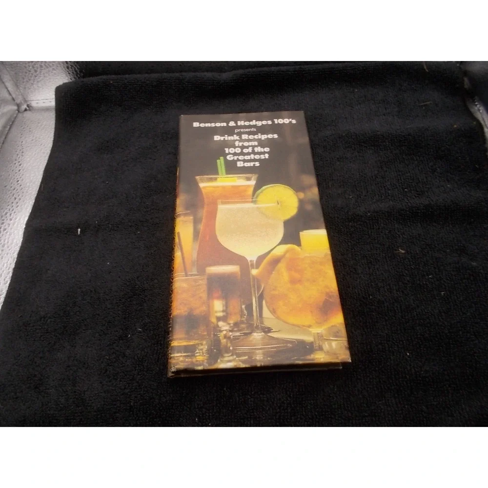 Vintage Benson & Hedges 100s Drink Recipes from 100 Greatest Bars Cocktail Book